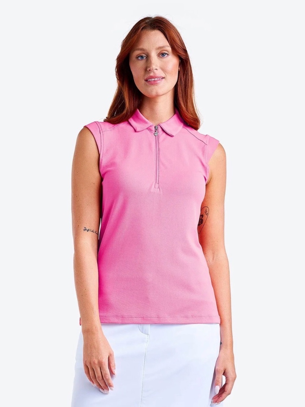 Nivo Women’s Nikki Sleeveless Polo, Pink